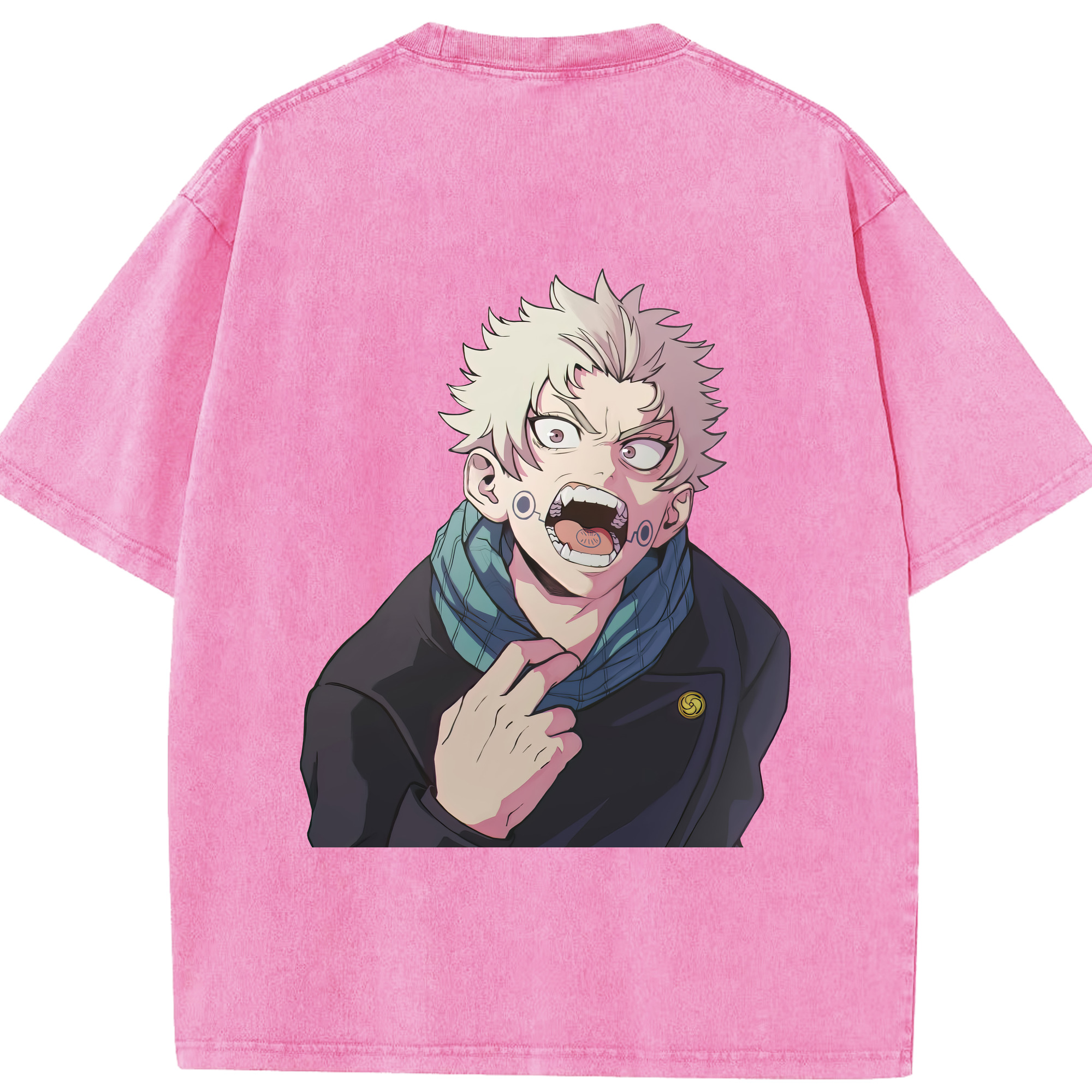 （画像用） 呪術廻戦 Jujutsu Kaisen 綿100% ヴィンテージ風 半袖Tシャツ（背面プリント）
